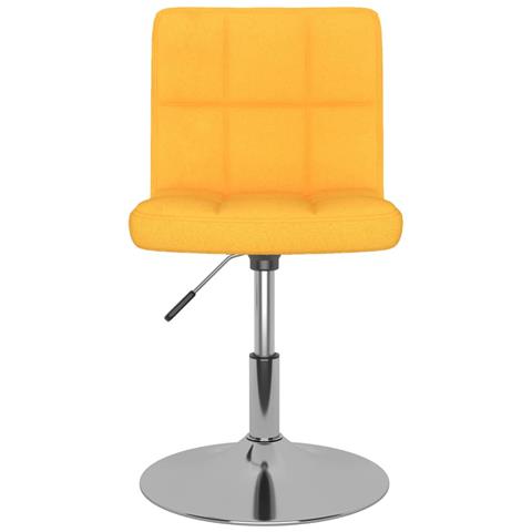 Sedia Da Pranzo Girevole Gialla In Tessuto - Foto 1