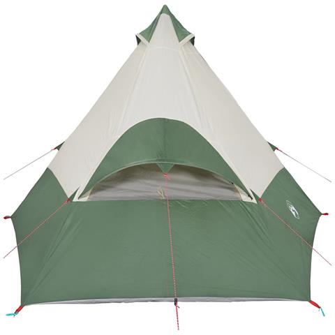 Tenda da Campeggio Tipi per 7 Persone Verde Impermeabile - Foto 8