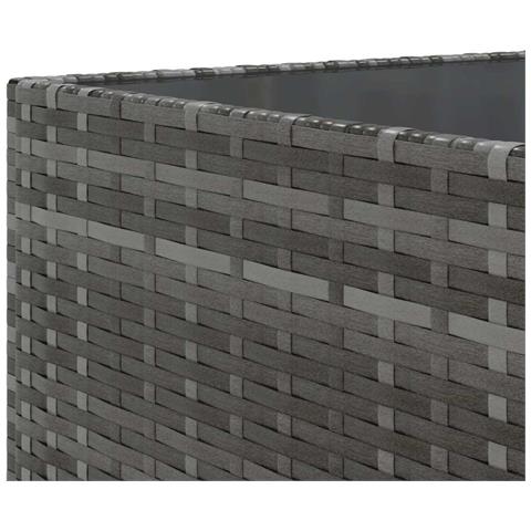 Set Divani da Giardino 6 pz con Cuscini in Polyrattan Grigio - Foto 9