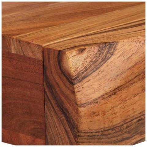 Mensole da Parete 2 pz 30x17x8 cm in Legno Massello di Acacia - Foto 9