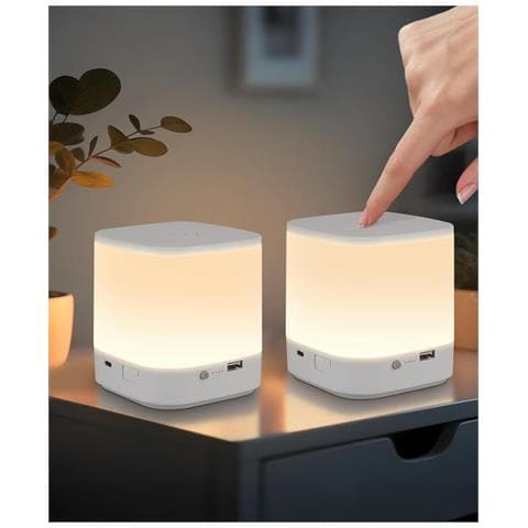Set Di 2 Lampade Da Tavolo A Led Bianche Dimmerabili - Foto 2