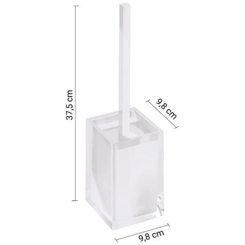 Scopino Wc D'appoggio Con Ciuffo In Setole Linea Rainbow Ra33 Bianco - Foto 2