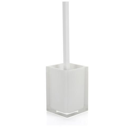 Scopino Wc D'appoggio Con Ciuffo In Setole Linea Rainbow Ra33 Bianco - Foto 1
