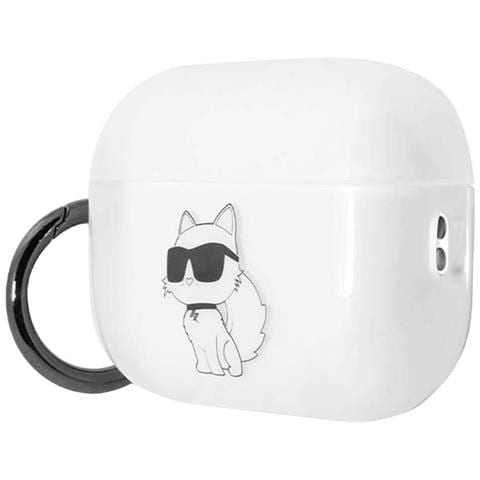 Cover Per Airpods Pro 2 Silicone Nft Choupette Con Anello Di Trasporto, Trasparente - Foto 2