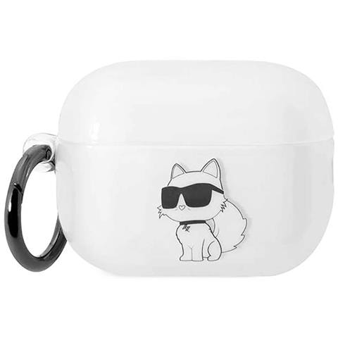 Cover Per Airpods Pro 2 Silicone Nft Choupette Con Anello Di Trasporto, Trasparente - Foto 1