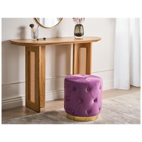 Pouf Carrollton Velluto Viola - Foto 1
