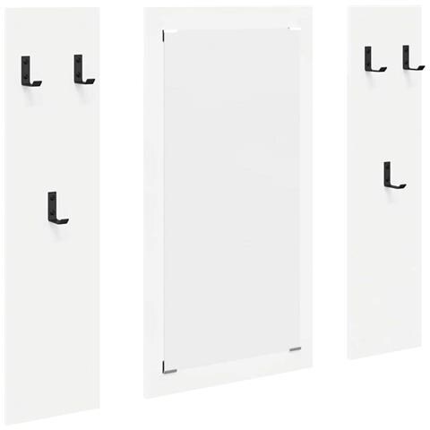 Appendiabiti a muro Bianco 96 x 1.5 x 90 cm Legno multistrato - Foto 1