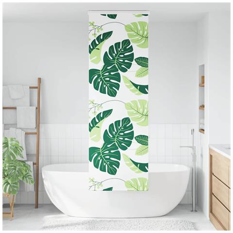 Tenda a Rullo per Doccia Cassonetto 80x240 cm Larghezza Tessuto - Foto 2