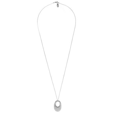 Collana Lunga Con Catena Ufo Placcata Argento 90 Cm - Foto 4