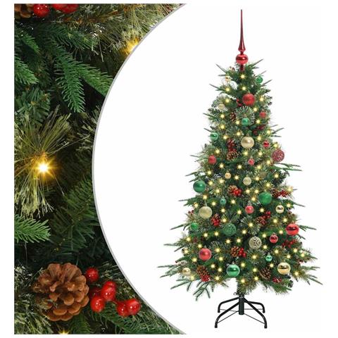 Albero di Natale Artificiale con Rami Pieghevoli Verde 150 cm - Foto 1