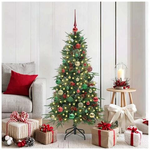 Albero di Natale Artificiale con Rami Pieghevoli Verde 150 cm - Foto 2