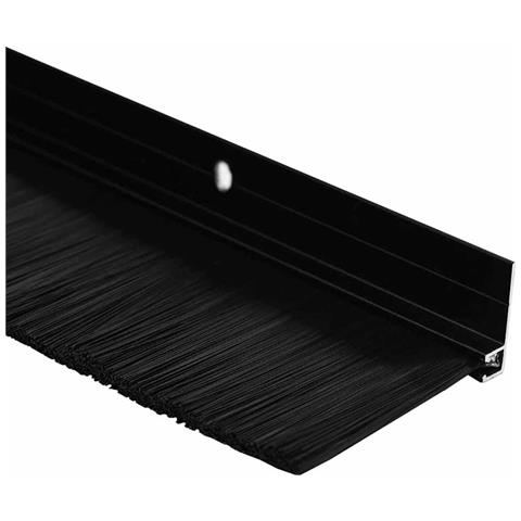 Spazzole per porte a vite 2 pcs Nero 100 cm Lega di alluminio - Foto 9