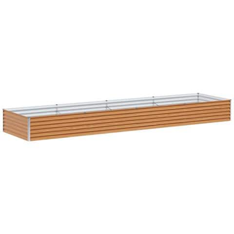 Letto rialzato da giardino 390 x 100 x 36 cm Acciaio zincato - Foto 1