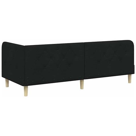 Cornice del letto ad angolo Nero 80 x 200 cm Tessuto - Foto 9