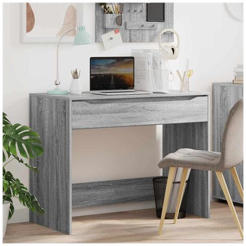 Scrivania Grigio Sonoma 100 x 50 x 78 cm Legno multistrato - Foto 2