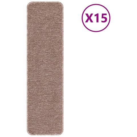 Tappetini Antiscivolo per Scale 15 pcs Marrone chiaro - Foto 1
