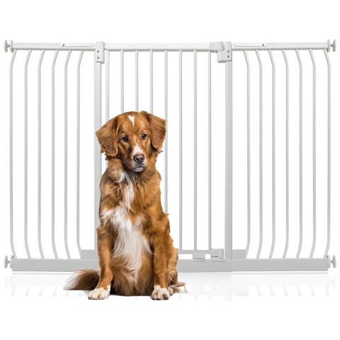 Bettacare Cancelletto Per Cani Elite Extra Alto, 152cm - 161cm, Bianco Opaco, Extra Alto Con 100cm Di Altezza - Foto 1