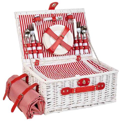 Cesto Pic-nic Bianco 44x30x20h - Foto 1