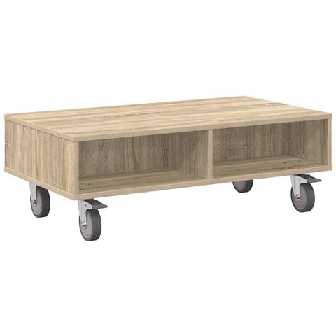 Tavolino con Ruote Rovere Sonoma 90 x 50 x 30 cm - Foto 1