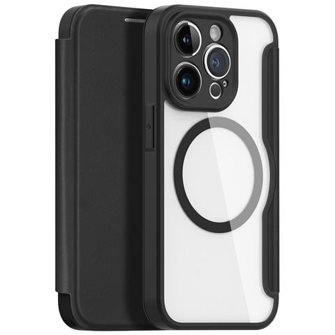 Cover con Tapa per iPhone 14 Pro - Pelle /PU, Nero, MagSafe - Foto 1