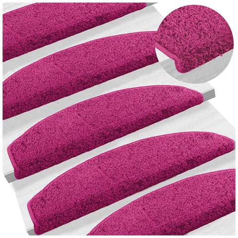 Tappetini per scale autoadesivi 15 pcs Rosa 80 x 24,5 x 3,5 cm - Foto 2