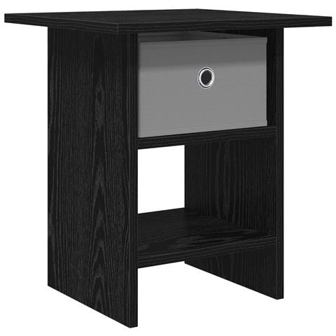 Comodino Rovere Nero 41 x 40 x 45 cm Legno multistrato - Foto 1