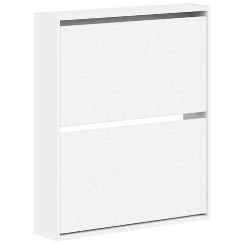 Mobiletto per Scarpe da Muro DELFT 71 x 17 x 86 cm Bianco - Foto 1