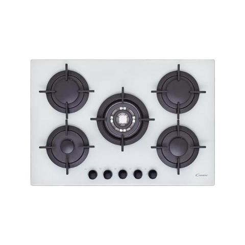 Piano Cottura CVG 75 SQPB a Gas 5 Fuochi Gas Colore Bianco - Foto 1