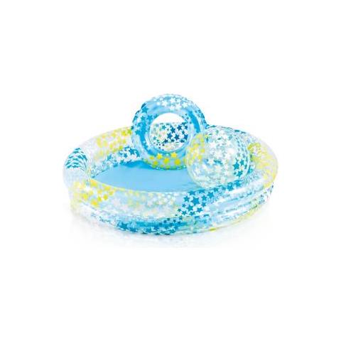 59460NP - Set Piscina, Salvagente e Palla Stampa Fantasia, 122x25 cm - Foto 1