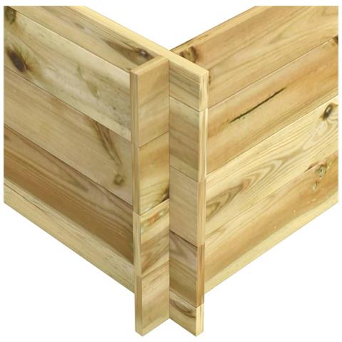 Letto Rialzato 150x100x40 cm in Legno Impregnato - Foto 2