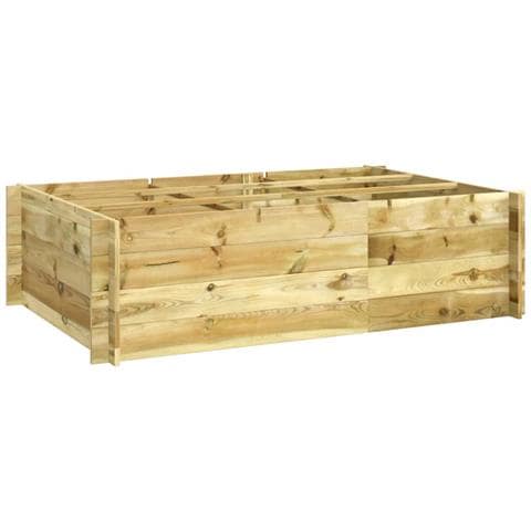 Letto Rialzato 150x100x40 cm in Legno Impregnato - Foto 1