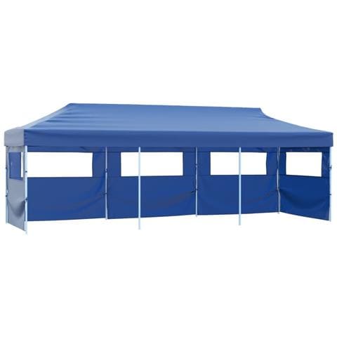 Tenda Pieghevole Pop-up Con 5 Pareti Laterali 3x9 M Blu - Foto 1