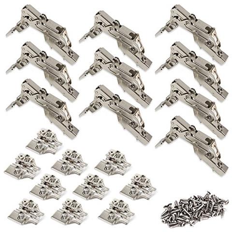 1013107 Kit Cerniera Mezzo Collo Con Scodellino Ø35mm 165chiusura Soft E Basetta Euro Con Regolazione Eccentrica, Set Di 10 - Foto 1
