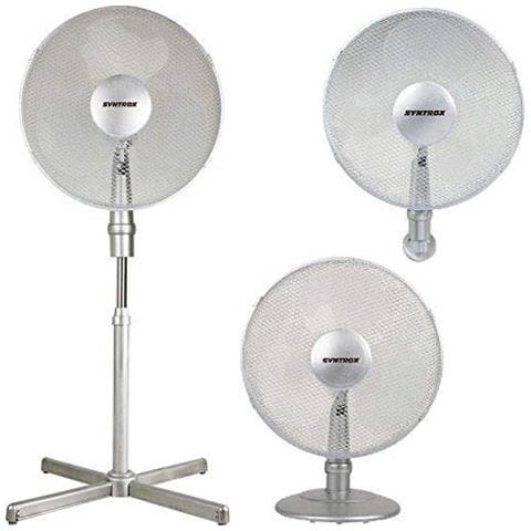 Vt-44w-w - Ventilatore A Piantana 3 In 1 + Ventilatore Da Tavolo + Ventilatore Da Parete Con Oscillazione, Ventilatore Assiale - Foto 2