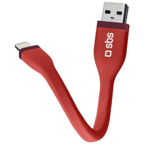 USB-Lightning MFi cable, 12cm, red 1 - Foto 1