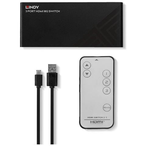 Commutatore Matrix Switch con Risoluzione 4096 x 2160 Pixel 4 Porte HDMI - Foto 4