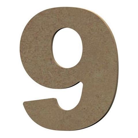 Numero 9 In Legno Mdf Da Decorare - 8 Cm - Foto 1