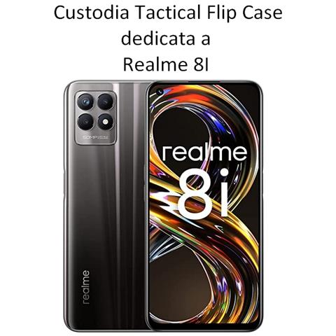 Custodia Originale Field Notes Pro Flip Case Per Realme 8i Black - Foto 2