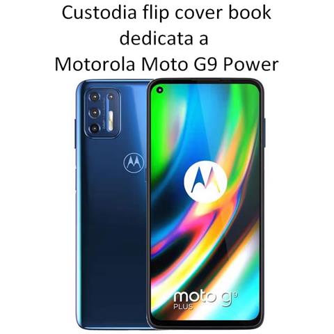 Maxy Custodia Book Orizzontale Silicone Case Per Motorola Moto G9 Power Black - Foto 2