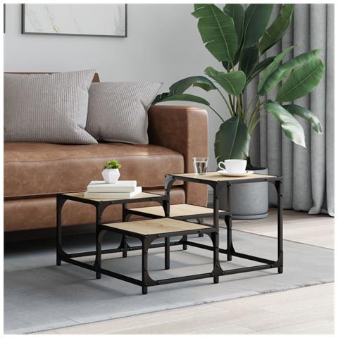 Tavolino Da Salotto Rovere Sonoma 68x68x40 Cm Legno Multistrato - Foto 3