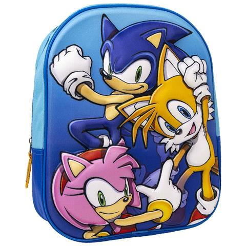 Zaino Scuola 3d 25 X 31 X 9 Cm Azzurro - Foto 1