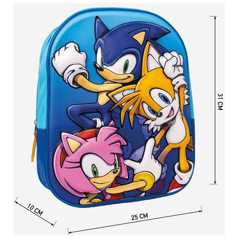 Zaino Scuola 3d 25 X 31 X 9 Cm Azzurro - Foto 6