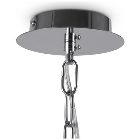 Lampadario A Sospensione Moderno Gelid Metallo Cromo Cristallo 1 Luce E27 60w - Foto 2