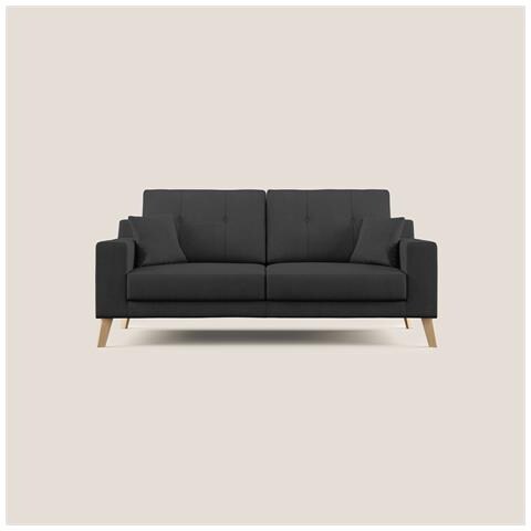 Danish Divano moderno in tessuto morbido impermeabile T02 166 cm nero - Foto 3