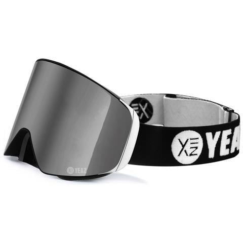 Maschera Apex Magnet Ski Snowboard Occhiali Argento / Logo Bianco - Foto 1