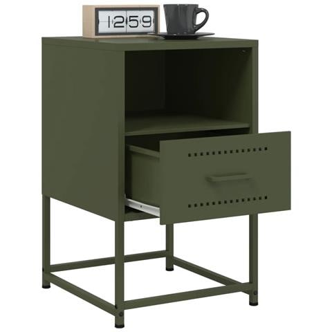 Comodini 2 Pz Verde Oliva 36x39x60,5 Cm In Acciaio - Foto 10