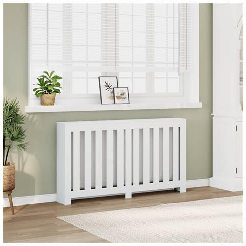 Copertura Termosifone Bianca 149x20x82 Cm Legno Multistrato - Foto 1