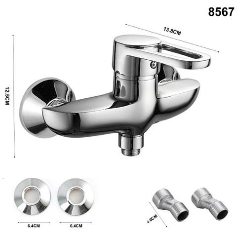 Rubinetto Miscelatore Cromato Casa Bagno Vasca Lavandino Kit Montaggio 8567 - Foto 2