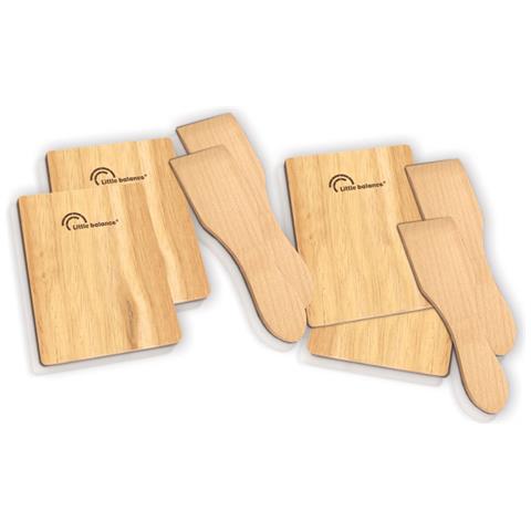 Set Di 4 Spatole + 4 Assi Di Legno - 8503 - Foto 1