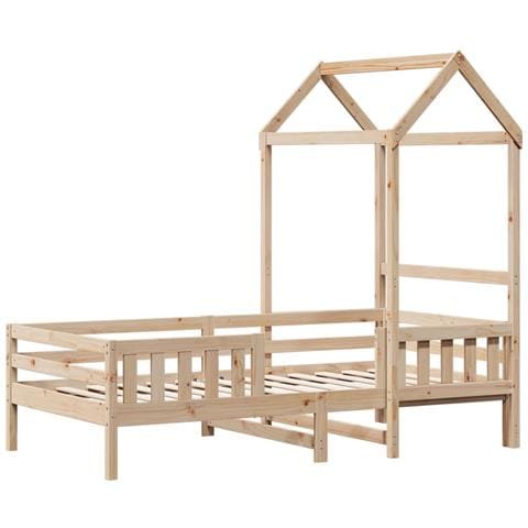 Giroletto Con Tetto 75x190 Cm In Legno Massello Di Pino - Foto 3